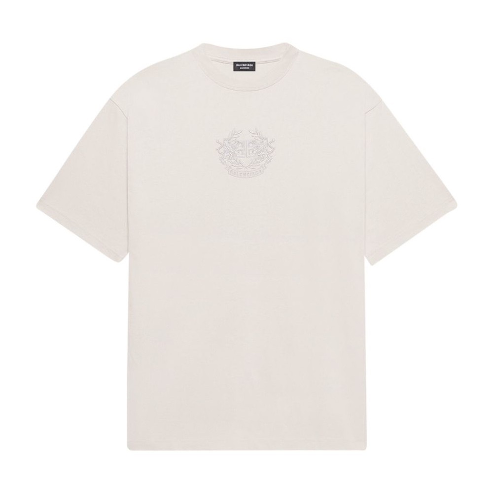 BALENCIAGA  Lion's Laurel Embroidered Cotton-jersey T-shirt
